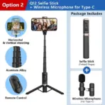 Roreta 2024 NEW Bluetooth Selfie Stick  Foldable Wireless Tripod with Bluetooth Shutter Monopod Live Photograph for iphone - Image 9