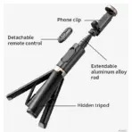 Roreta 2024 NEW Bluetooth Selfie Stick  Foldable Wireless Tripod with Bluetooth Shutter Monopod Live Photograph for iphone - Image 2