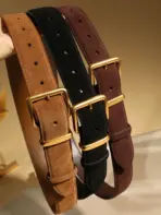 Luxury Suede Leather Belt for Women Fashion Gold Pin Buckle Wide Ladies Waist Belts Dresses Jeans Daily Casual Wear