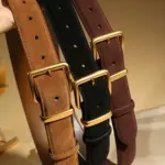 Luxury Suede Leather Belt for Women Fashion Gold Pin Buckle Wide Ladies Waist Belts Dresses Jeans Daily Casual Wear