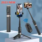 Roreta 2024 NEW Bluetooth Selfie Stick  Foldable Wireless Tripod with Bluetooth Shutter Monopod Live Photograph for iphone