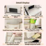 Leather Deluxe Car Seat Back Organizer-Multi-Function Storage, Foldable Dining Table Tray,Anti-Kick Pad,Decorative Car Accessory - Image 3