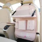 Leather Deluxe Car Seat Back Organizer-Multi-Function Storage, Foldable Dining Table Tray,Anti-Kick Pad,Decorative Car Accessory - Image 7