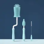 Silicone Bottle Cleaning Brush Baby Pacifier Straw Scrubber Small Brush 360 Degree Glass Cup Washing Kitchen Cleaning Tool Set - Image 13