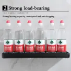 Bathroom Shelf No Drill Organizer Shower Storage Rack Black Corner Shelves Wall Mounted Aluminum Toilet Shampoo Holder - Image 2