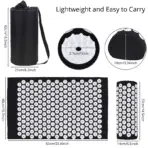 Acupressure Mat Massage Mat Pillow Set Applicator for Neck Foot Yoga Mat with Needle Back Cushion - Image 4