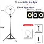 26 33CM Video Lights Dimmable Light Selfie LED Ring Light USB Ring Lighting Lamp With Tripod Stand To Make Youtube Ringlight - Image 7