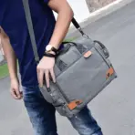 Brand Men Crossbody Bags Male Canvas Shoulder Bags Boy Messenger Bags Man Handbags for Travel Casual Large Satchel Grey - Image 6