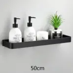 Bathroom Shelf No Drill Organizer Shower Storage Rack Black Corner Shelves Wall Mounted Aluminum Toilet Shampoo Holder - Image 12