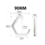 2PCS LED Angel Eyes RGB APP Bluetooth Hexagon Halo Rings For Car Scooter Motorcycle With Turn Signal Yellow 70MM 80MM 85MM 90MM - Image 7