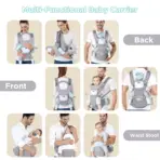 Baby Carrier Ergonomic Infant Multifunctional Waist Stool Newborn To Toddler Multi-use Before and After Kangaroo Bag Accessories - Image 6