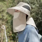 Summer Sun Hats UV Protection Outdoor Hunting Fishing Cap For Men Women Hiking Camping Visor Bucket Hat Neck Flap Fisherman Hat - Image 5