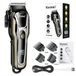 Kemei PG1990A Rechargeable Hair Clipper or Limit Combs Professional Cordless Men Hair Trimmer Men's Hair Cutting Machine Barber - Image 8