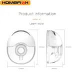 HOMEFISH MY-375 Wearable Electric Breast Pump Hands-Free Portable Bionic Smart Breast Pain-Free Breastfeeding 1200mAh Type-C - Image 6