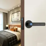 HTMCKM5 Smart Fingerprint Door Lock - Digital Electronic Lock with Password Key IC Card Tuya BLE Smartlife APP Unlock - Image 4
