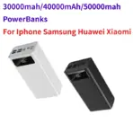 Power Bank 30000mah 40000mAh 50000mah PowerBanks Battery Digital Display for Iphone Samsung Huawei Xiaomi Fast Charging - Image 6