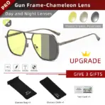 CLLOIO Anti-glare Day Night Vision Glasses Men Women Polarized Driving Sun Glasses Square Aluminum Photochromic Sunglasses UV400 - Image 13