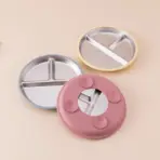 Color Kids 5PCS Baby Feeding Set Stainless Steel Silicone Tableware Sucker Dishes Plate Bowl Training Fork Spoon Infant Cup - Image 3