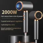 HOMEFISH 5‑Speed Professional Hair Dryer, Salon‑Grade High Power, Hot Cold Air Negative Ionic Blow Dryer - Image 2