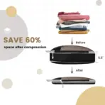 6PCS Travel Compressed Packing Cubes Storage Organizer Set With Shoe Bag Mesh Visual Luggage Portable Lightweight Suitcase Bag - Image 5