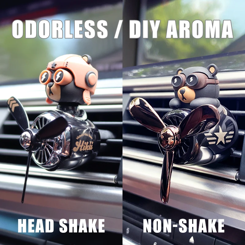 S06f0a4ca82ee4df2bac21897db1b0589M.webp Odorless DIY perfume ornament airplane pilot bear car air freshener decoration accessories aroma vent clip fragrant diffuser men - Image 1