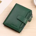 RFID Anti-Theft Brush New Three Fold Multi Fold Genuine Leather Cowhide Wallet Multifunctional anti Tamper Magnetic Card Bag Sho - Image 10