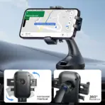Joyroom Car Phone Holder Mount Car Strong Suction Hands-Free Universal Cell Phone Stand For Dashboard/Windshield 360° Rotation - Image 2