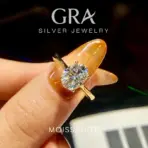 GRA 1.5-2 Carat Brilliant Oval Moissanite Diamond Engagement Wedding Rings for Women 925 Sterling Silver Fine Jewelry - Image 2