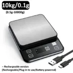 3/5/10kg 0.1g Digital Electronic Kitchen Scale LCD Display Fully Waterproof Stainless Steel Measuring Weighing Baking Tool - Image 9