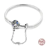 Bracelet Silver 925 Original 17-20CM Star Moon Sun Four Leaf Clover Green Zircon Bracelets Fit DIY Charms Birthday Jewelry Gifts - Image 14