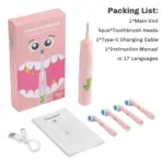 Rechargeable Smart Toothbrush for Children Cleaning Whitening & Massage 3 Modes IP67 Electric Cartoon Toothbrush 2-Min Timer - Image 7