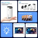 Magcubic Projector HY300 Pro 8K Android 14 Dual Wifi6 290ANSI Allwinner H726 BT5.4 1080P 1280*720P Home Cinema Outdoor Projetor - Image 3