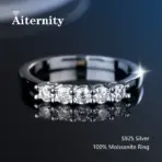 100% Pass Diamond Tester Pen Moissanite Ring Matching Wedding Diamond Band for Women 925 Sterling Silver Female Single Tail Ring - Image 8