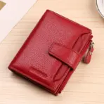 RFID Anti-Theft Brush New Three Fold Multi Fold Genuine Leather Cowhide Wallet Multifunctional anti Tamper Magnetic Card Bag Sho - Image 7