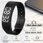 LED Digital Alarm Clock Watch Adjustable Snooze-proof Alarm Bracelet with Running Pedometer Waterproof Vibrating Alarm HT30 - Image 7