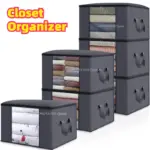 Clothing Storage Box Large Capacity Laundry Storage Organizers Transparent Clothing Storage  Large Dust Zipper Closure