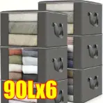Clothing Storage Box Large Capacity Laundry Storage Organizers Transparent Clothing Storage  Large Dust Zipper Closure - Image 15