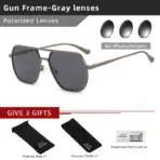 CLLOIO Anti-glare Day Night Vision Glasses Men Women Polarized Driving Sun Glasses Square Aluminum Photochromic Sunglasses UV400 - Image 7