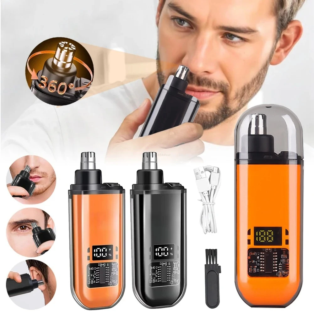 S128e8a61f155450fb68f4e3de5dbbab8P.webp Electric Nose Hair Trimmer Clipper Mini Portable Beard Trimmer for Man USB Rechargeable Trimmer for Ear And Nose Haircut Machine - Image 1