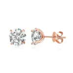 Smyoue 0.2-3CT Rose Gold Color Moissanite Stud Earrings for Women Sparkling Classic Wedding Lab Diamond Earring Pure 925 Silver - Image 9
