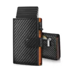 Pop Up Wallet with Coin Compartment RFID Protection Credit Card Holder Wallet for Men - Image 2