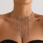 LATS Versatile Beaded Tassels Necklace Adjustable Length Neckchain for Party Wear Fashion Jewelry Accessories Gift - Image 7