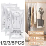 Hanging Vacuum Storage Bags, Hanging Space Saver Bags, Hanging Storage Bags for Clothes, Vacuum Sealed for Suits, Dress, Jacket - Image 2