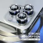 Camera Lens Protector For iPhone 11 12 13 Pro Max Mini 14 15 Pro Max Diamond Metal Protective Glass For iPhone 14 15 Plus Lens - Image 2