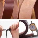 Natural cowhide belt for men's hard metal buckle soft original cowhide mens leather belt unique texture real leather jeans belt - Image 6