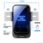 Car Phone Charger Phone Holder 15W Wireless & Wired Charger Auto Sensing One-Touch Release and Rotation Qi FCC ROHS Certified - Image 6
