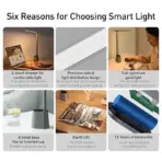 Baseus LED Desk Lamp Eye Protection Study Dimmable Office Light Foldable Table Lamp Smart Adaptive Brightness Bedside Read Lamp - Image 6