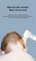 Cordless Baby Hair Dryer for Infant Kids Mini Hair Blow Dryer Rechargeable Low Noise Gentle Heat for Baby Butt Skin Safe - Image 5