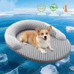 Summer Ice Silk Cooling Dog Bed Oval Breathable Pet Cooling Mat for Small Large Dogs Cats Heat Dissipation Comfortable Nest - Image 3