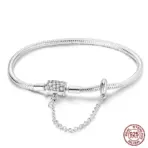 Bracelet Silver 925 Original 17-20CM Star Moon Sun Four Leaf Clover Green Zircon Bracelets Fit DIY Charms Birthday Jewelry Gifts - Image 9